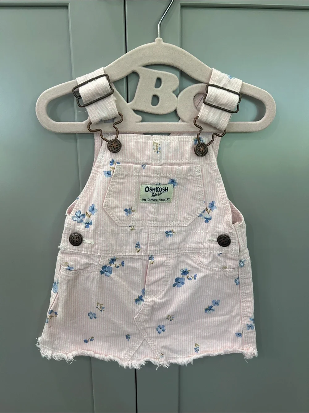 OshKosh B'gosh 3M Girls Floral Overall Dress with Flowers